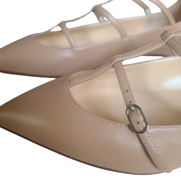 CHRISTIAN LOUBOUTIN 🏷️NWT "Toerless Muse" Nude Leather Gladiator Caged Flat 38 - Picture 7 of 10